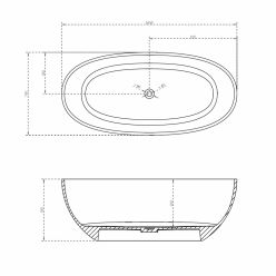 Прозрачная ванна ABBER Kristall AT9701Opal коричневая