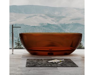 Прозрачная ванна ABBER Kristall AT9701Opal коричневая