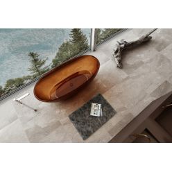 Прозрачная ванна ABBER Kristall AT9701Opal коричневая