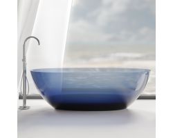 Прозрачная ванна ABBER Kristall AT9701Saphir синяя