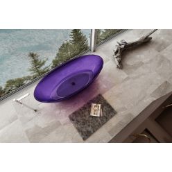 Прозрачная ванна ABBER Kristall AT9702Amethyst фиолетовая