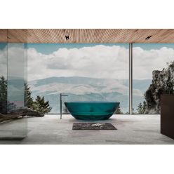 Прозрачная ванна ABBER Kristall AT9702Aquamarin бирюзовая