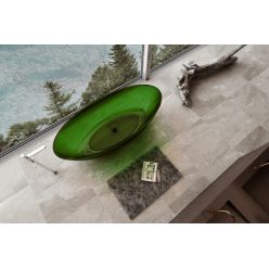 Прозрачная ванна ABBER Kristall AT9702Emerald зеленая