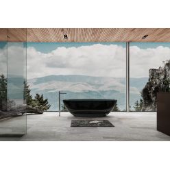 Прозрачная ванна ABBER Kristall AT9702Onyx черная