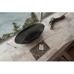 Прозрачная ванна ABBER Kristall AT9702Onyx черная