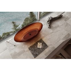 Прозрачная ванна ABBER Kristall AT9702Opal коричневая
