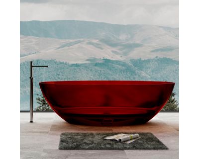 Прозрачная ванна ABBER Kristall AT9702Rubin красная