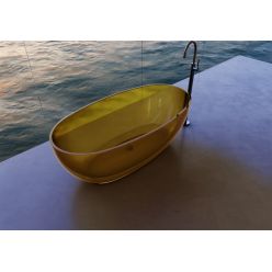 Прозрачная ванна ABBER Kristall AT9703Amber желтая