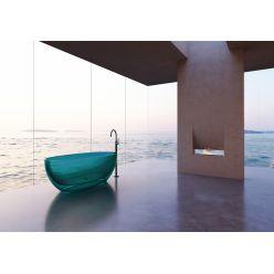 Прозрачная ванна ABBER Kristall AT9703Aquamarin бирюзовая