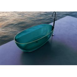 Прозрачная ванна ABBER Kristall AT9703Aquamarin бирюзовая