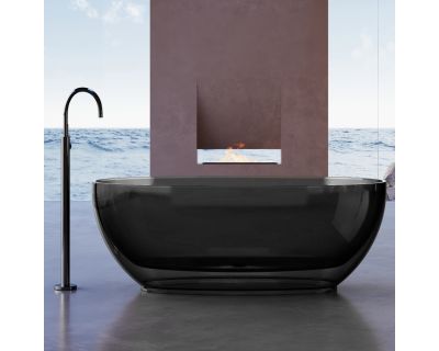 Прозрачная ванна ABBER Kristall AT9703Onyx черная