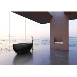 Прозрачная ванна ABBER Kristall AT9703Onyx черная