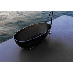 Прозрачная ванна ABBER Kristall AT9703Onyx черная