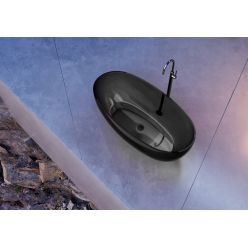 Прозрачная ванна ABBER Kristall AT9703Onyx черная