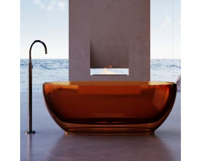 Прозрачная ванна ABBER Kristall AT9703Opal коричневая