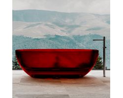 Прозрачная ванна ABBER Kristall AT9703Rubin красная