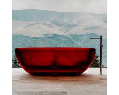 Прозрачная ванна ABBER Kristall AT9703Rubin красная