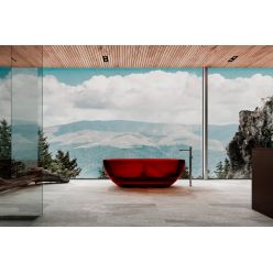 Прозрачная ванна ABBER Kristall AT9703Rubin красная