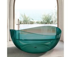 Прозрачная ванна ABBER Kristall AT9705Aquamarin бирюзовая