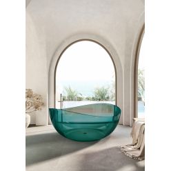 Прозрачная ванна ABBER Kristall AT9705Aquamarin бирюзовая