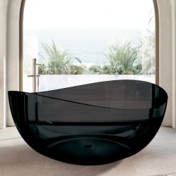 Прозрачная ванна ABBER Kristall AT9705Onyx черная