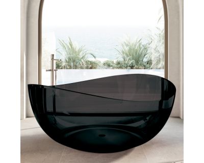 Прозрачная ванна ABBER Kristall AT9705Onyx черная