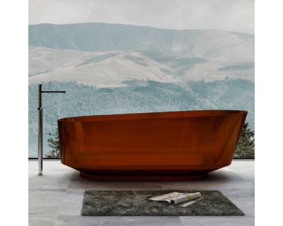 Прозрачная ванна ABBER Kristall AT9706Opal коричневая