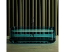 Прозрачная ванна ABBER Kristall AT9708Aquamarin бирюзовая