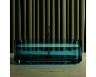 Прозрачная ванна ABBER Kristall AT9708Aquamarin бирюзовая