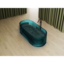 Прозрачная ванна ABBER Kristall AT9708Aquamarin бирюзовая