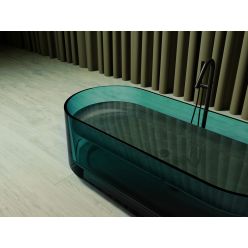 Прозрачная ванна ABBER Kristall AT9708Aquamarin бирюзовая
