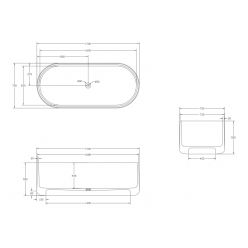 Прозрачная ванна ABBER Kristall AT9708Emerald зеленая