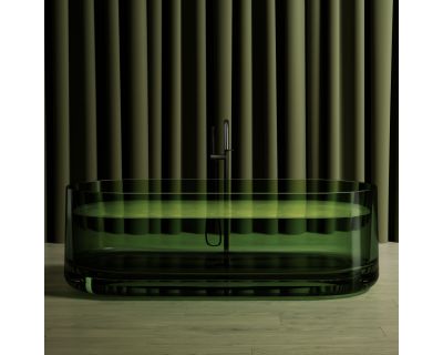 Прозрачная ванна ABBER Kristall AT9708Emerald зеленая