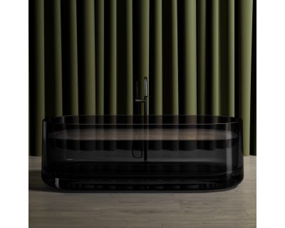 Прозрачная ванна ABBER Kristall AT9708Onyx черная