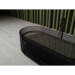 Прозрачная ванна ABBER Kristall AT9708Onyx черная