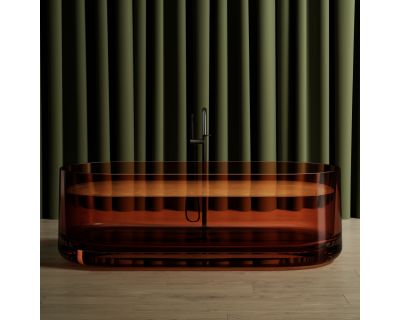 Прозрачная ванна ABBER Kristall AT9708Opal коричневая