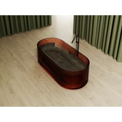 Прозрачная ванна ABBER Kristall AT9708Opal коричневая