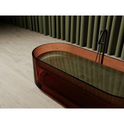 Прозрачная ванна ABBER Kristall AT9708Opal коричневая