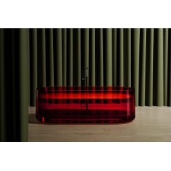 Прозрачная ванна ABBER Kristall AT9708Rubin красная