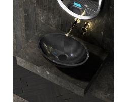 Раковина накладная карбоновая ABBER Karbon AK2042 черная