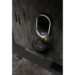 Раковина накладная карбоновая ABBER Karbon AK2042 черная