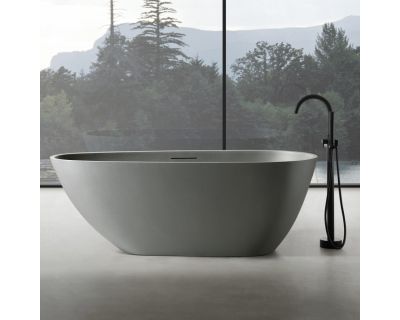 Ванна из искусственного камня ABBER Dortmund AM9911MLG светло-серая матовая