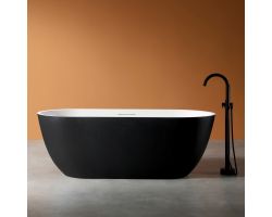 Ванна из искусственного камня ABBER Frankfurt AM9941BW черно-белая матовая