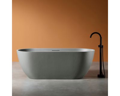 Ванна из искусственного камня ABBER Frankfurt AM9941MLG светло-серая матовая