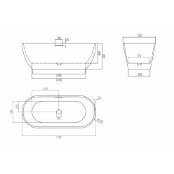 Ванна из искусственного камня ABBER Frankfurt AM9941MS песочная матовая
