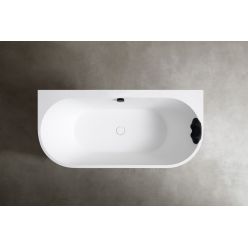 Ванна из искусственного камня ABBER Leipzig AM9916BW черно-белая матовая