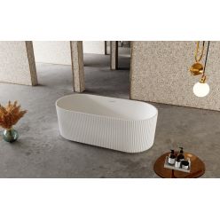 Ванна из искусственного камня ABBER Stein AS9601 белая матовая