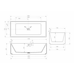 Ванна из искусственного камня ABBER Stein AS9602 белая матовая