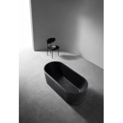 Ванна из искусственного камня ABBER Stuttgart AM9925B черная матовая