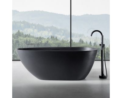 Ванна из искусственного камня ABBER Dortmund AM9911B черная матовая